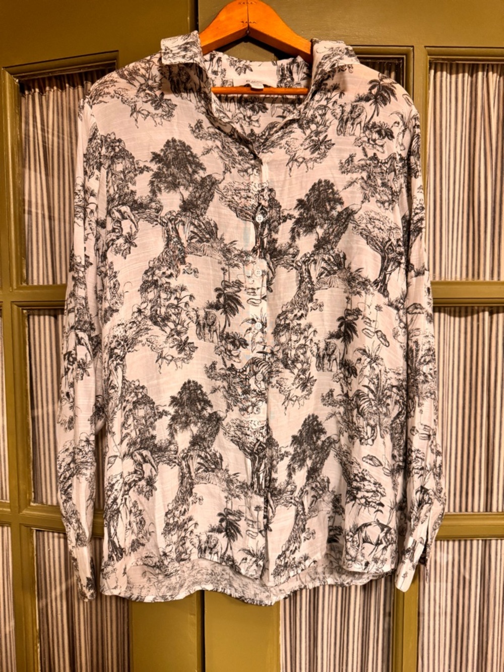C by One Safari Toile Print Button Down